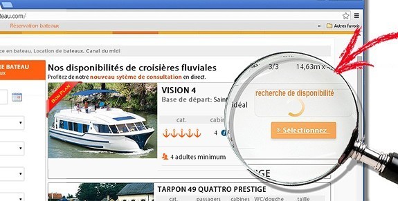Disponibilités fluviales en ligne
